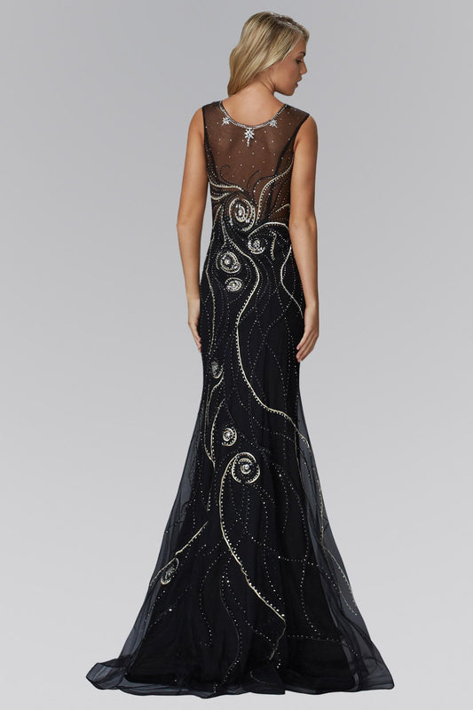 USA Long Dress with Embroidered Detailing