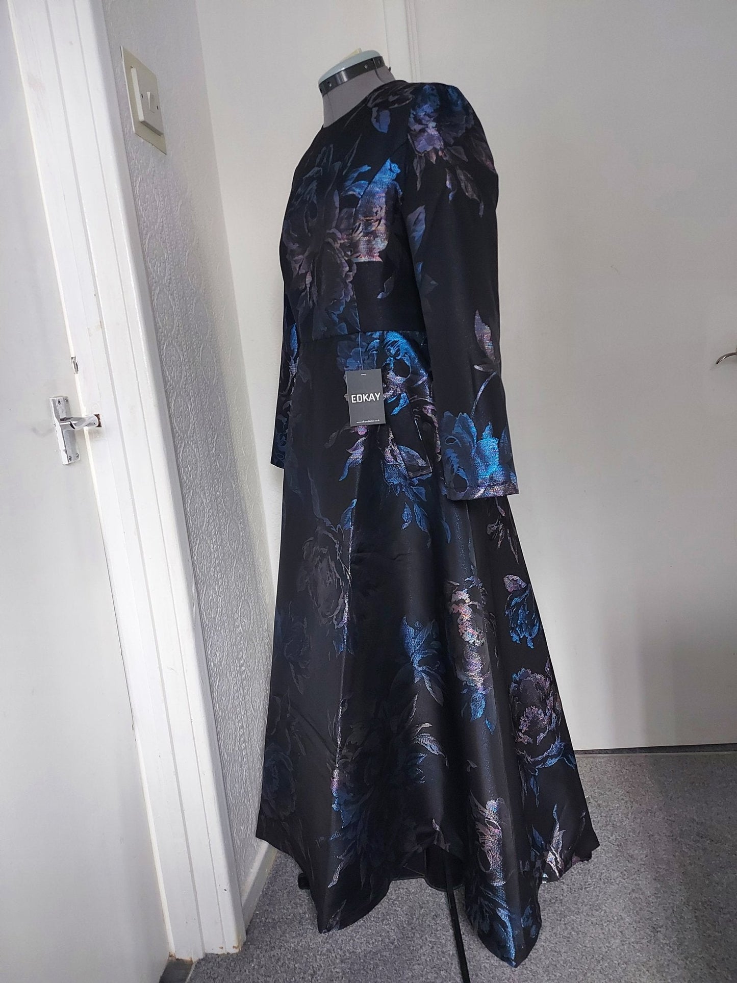 Cooper Allan The dark blue jacquard formal mum dress