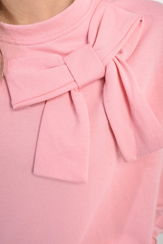 Moda Long Sleeve Bow Detail Jumper
