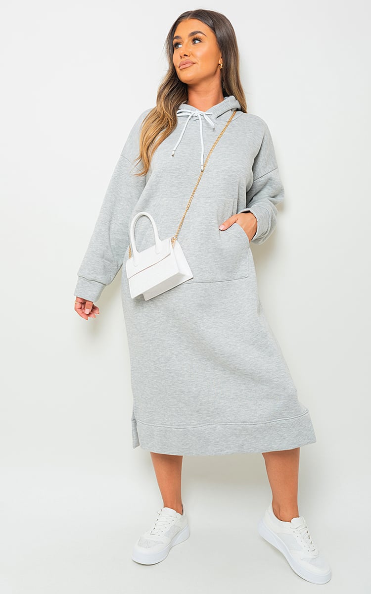 Moda Kangaroo Pocket Long Loose Hoodie