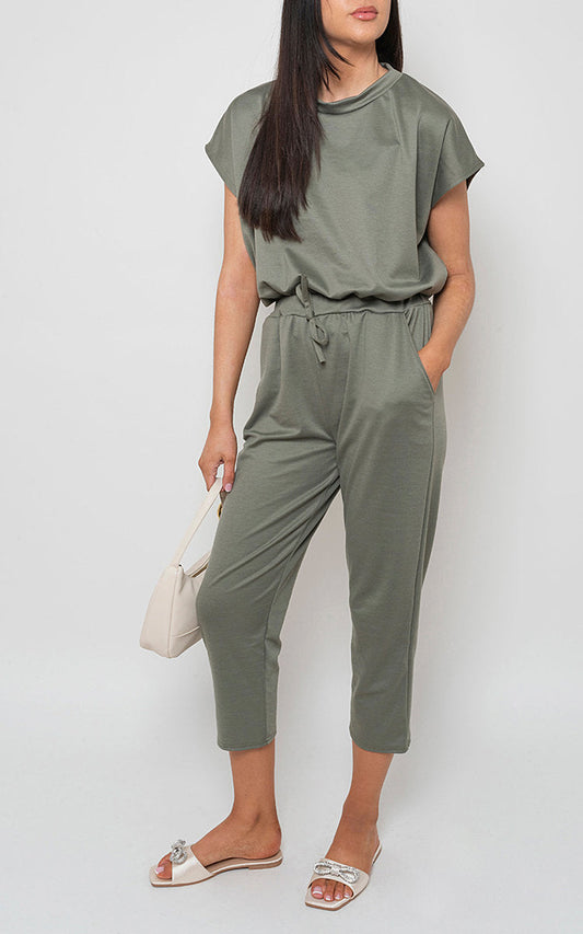 Moda Short Sleeve Boxy Lounge Wear Co-ord Set