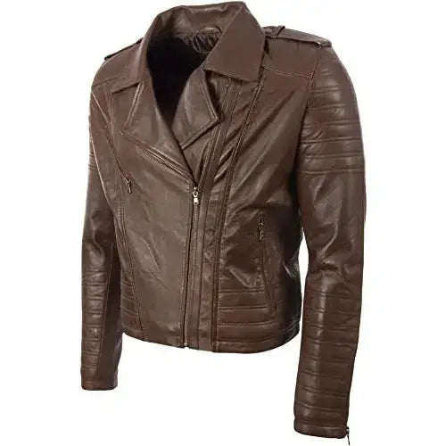 Mens Sheep Nappa Leather Biker Jacket-0