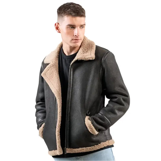 Men’s Brown Sheepskin Pilot Jacket