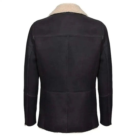 Men’s Genuine Sheepskin Shearling Leather Coat