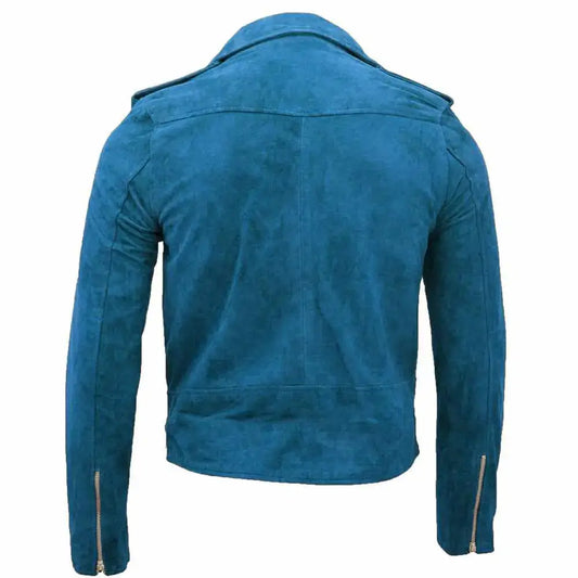 Men's Native American Suede Leather Motorcycle Jacket