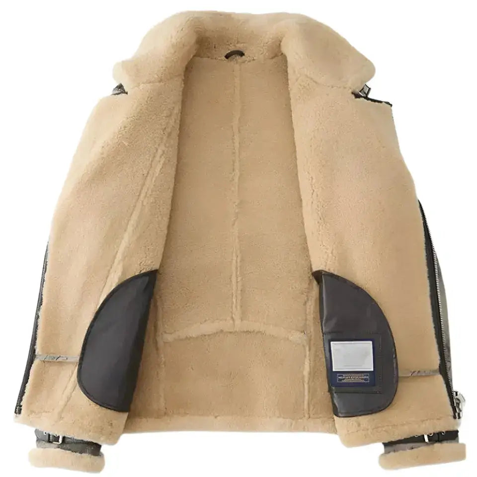 Men’s B3 Flight Aviator Shearling Jacket-4