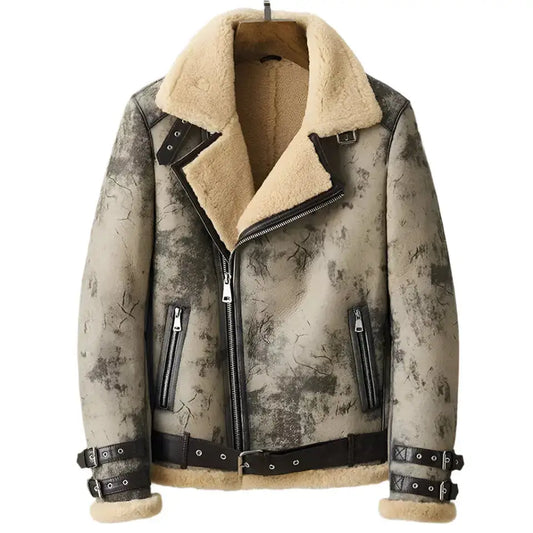 Men’s B3 Flight Aviator Shearling Jacket-0