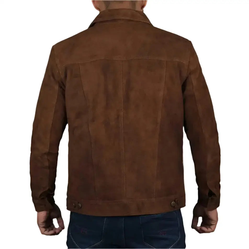 Men's Premium Logan Brown Suede Leather Jacket