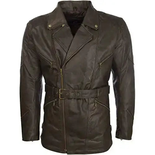 Mens Genuine Leather Motorbike Jacket