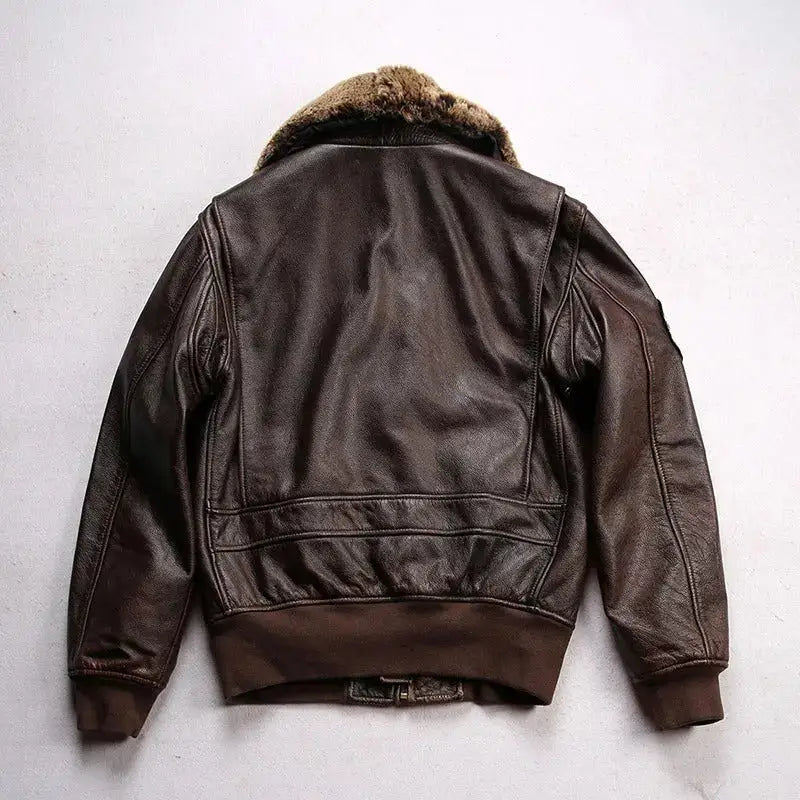 Sheepskin Leather Aviator Jacket