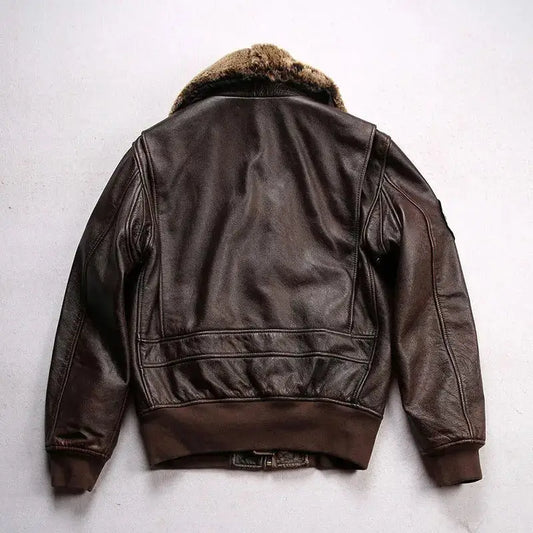Sheepskin Leather Aviator Jacket