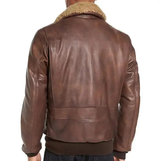Waxed Cowhide Bomber Jacket