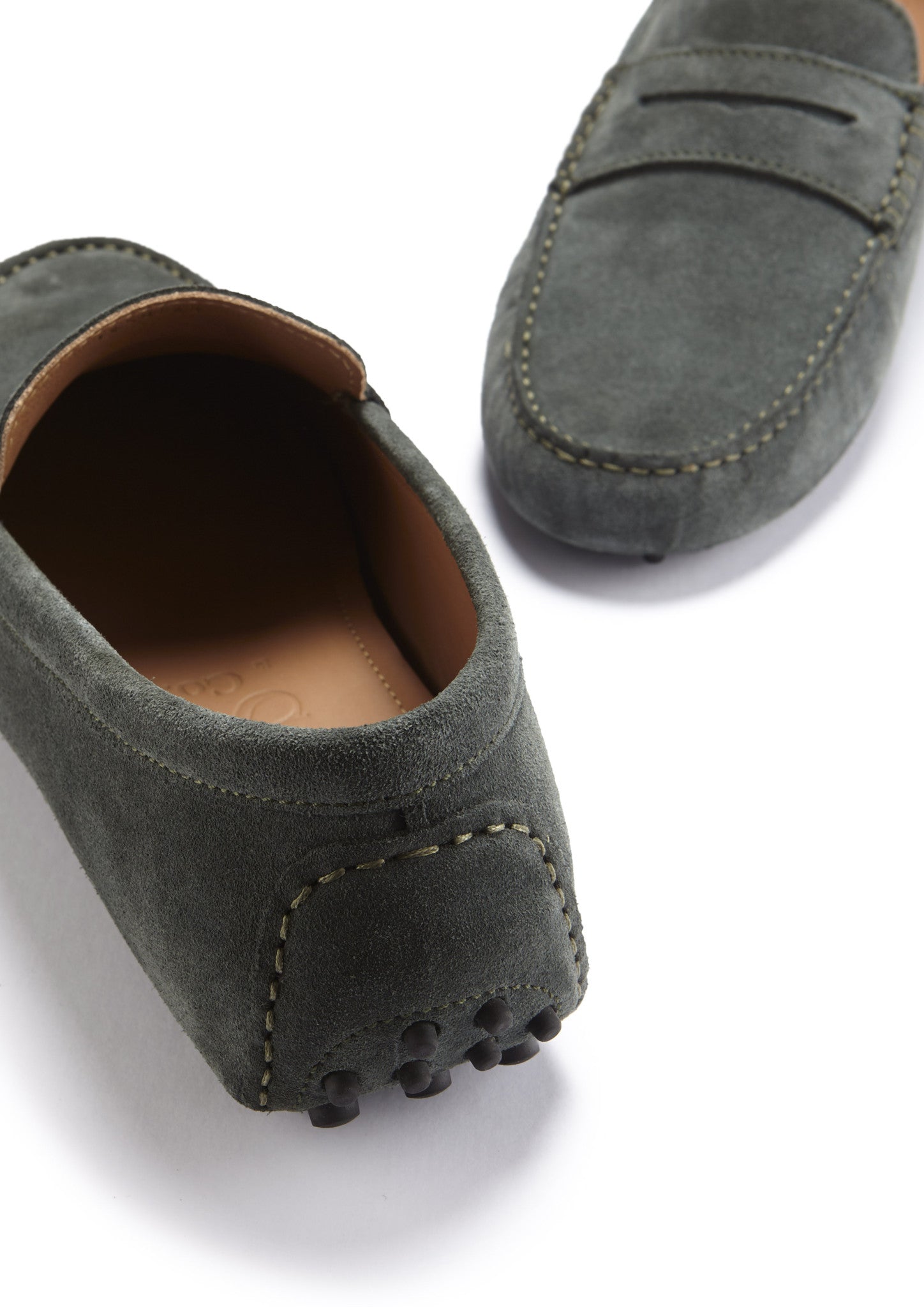 Penny Driving Loafers, racing green suede-3