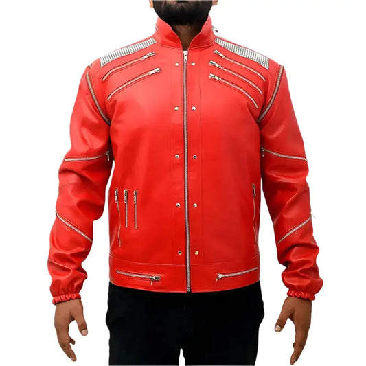 MJ Beat It Leather Biker Jacket