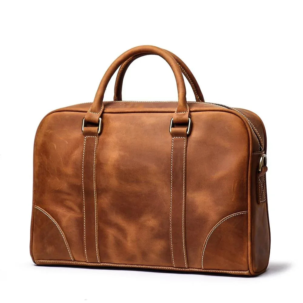 Cooper Allan The Bjorn Leather Laptop Bag | Vintage Leather Briefcase