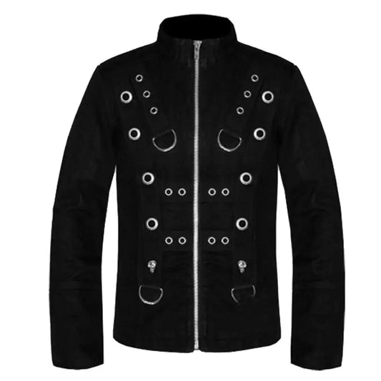 Mens Gothic Punk Heavy Metal Jacket-0