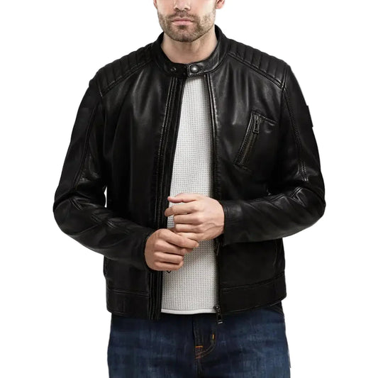 Men’s Classic Faux Leather Jacket