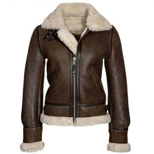 Womens B3 Sheepskin Bomber Jacket