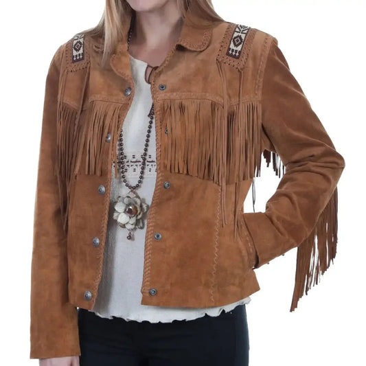 Womens Bourbon Suede Laced Jacket-0