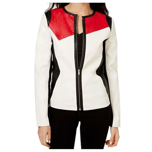 Women’s Elegant Genuine Leather Jacket – Slim Fit