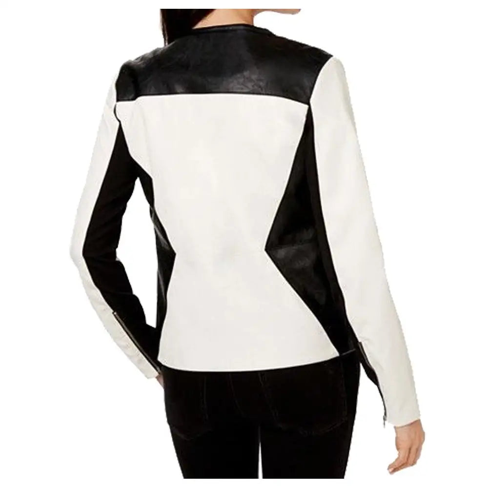 Women’s Elegant Genuine Leather Jacket – Slim Fit